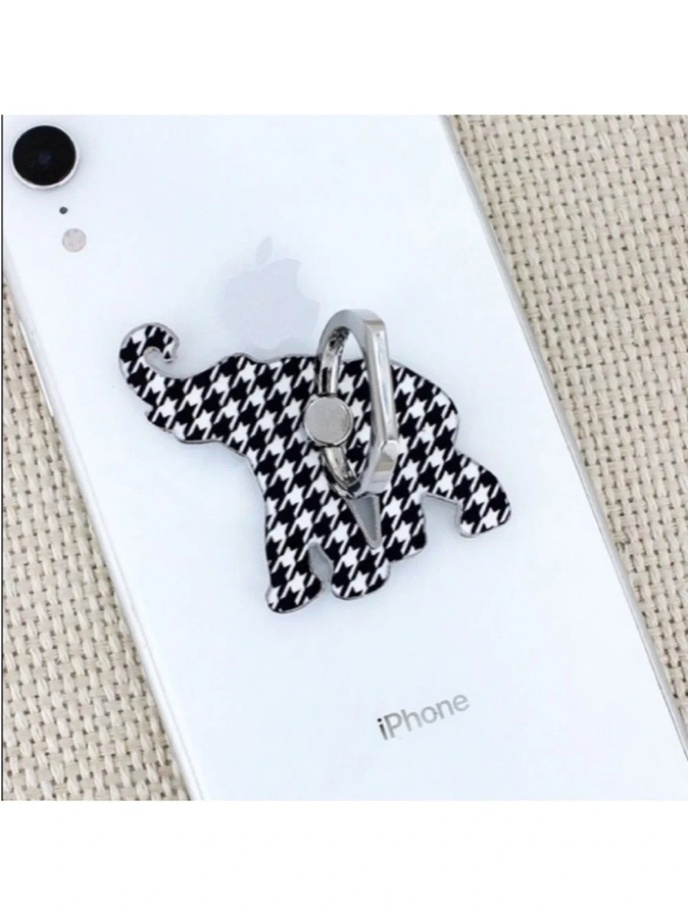 Houndstooth Elephant Phone Ring Grip Stand